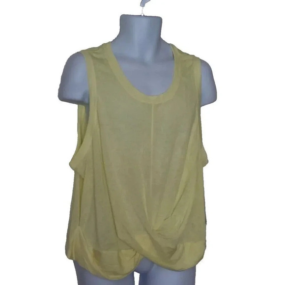 Athleta Women's Breezy Twist Tank yellow Size 3X - Picture 2 of 7